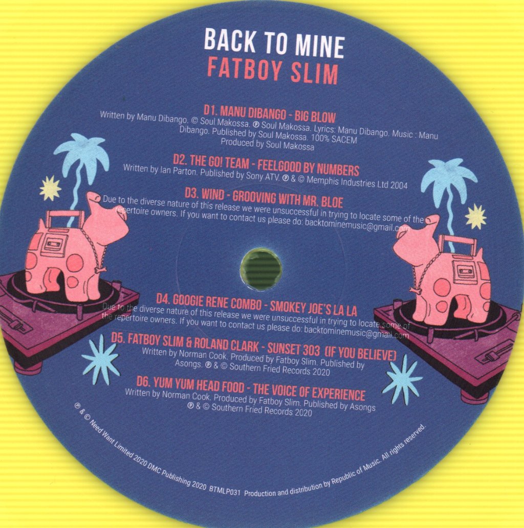 Fatboy Slim - Back To Mine - Double Lp