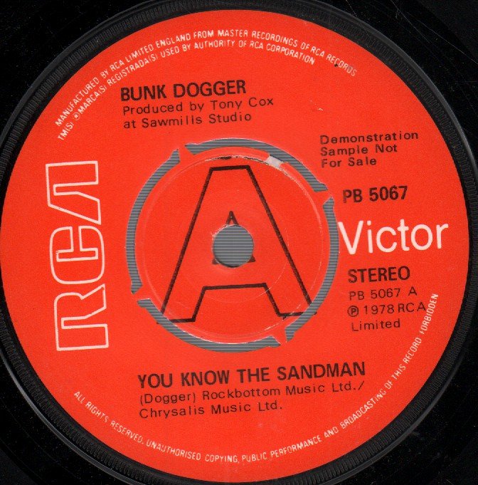 Bunk Dogger - You Know The Sandman - 7 Inch