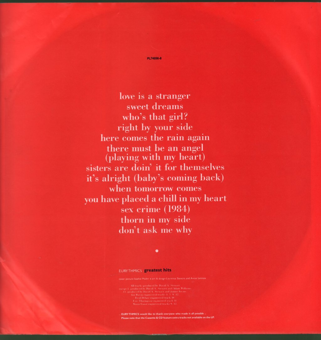 Eurythmics - Greatest Hits - Lp