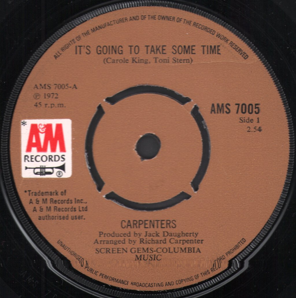 Carpenters - It's Going To Take Some Time - 7 Inch