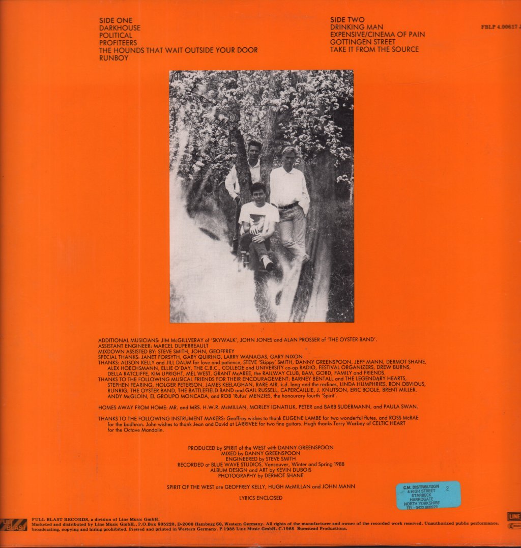 Spirit Of The West - Labour Day - Lp