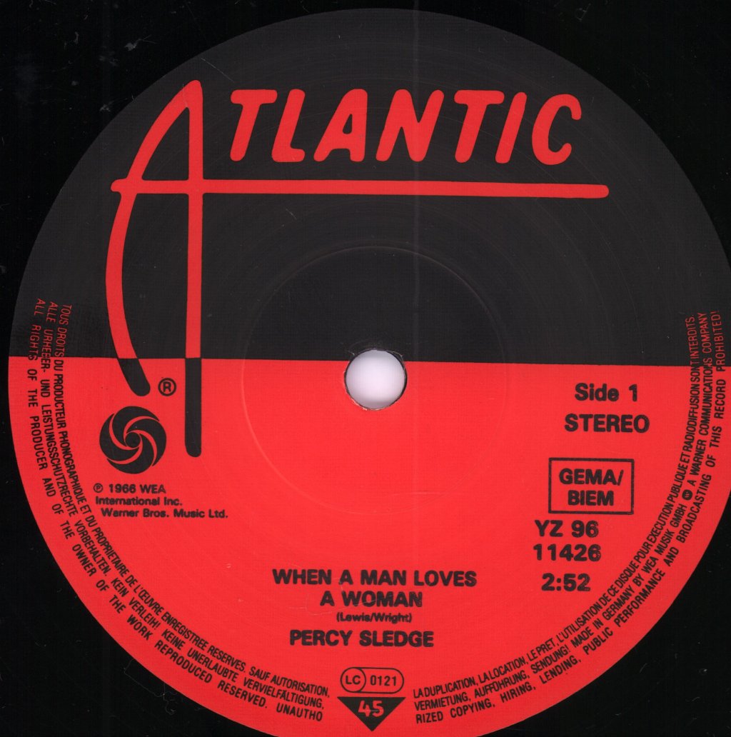 Percy Sledge - When A Man Loves A Woman - 7 Inch