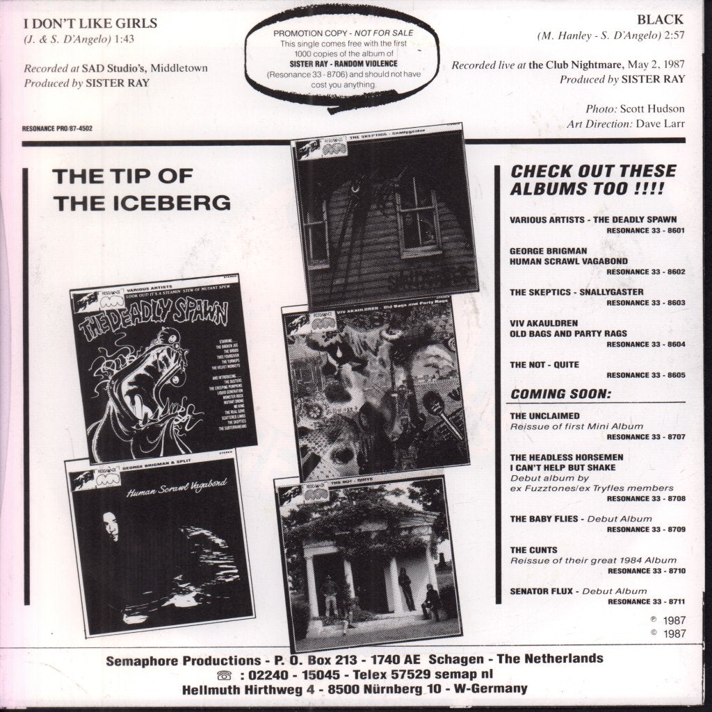 Sister Ray - Random Violence - Lp