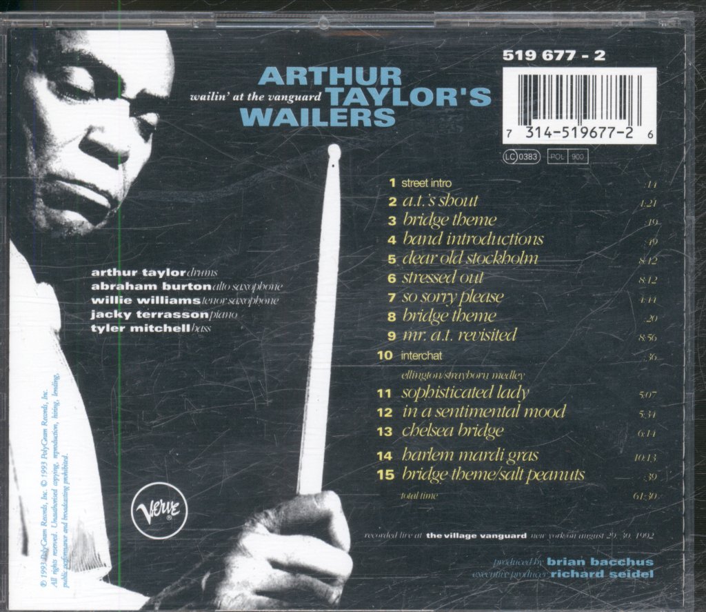 Arthur Taylor's Wailers - Wailin' At The Vanguard - Cd