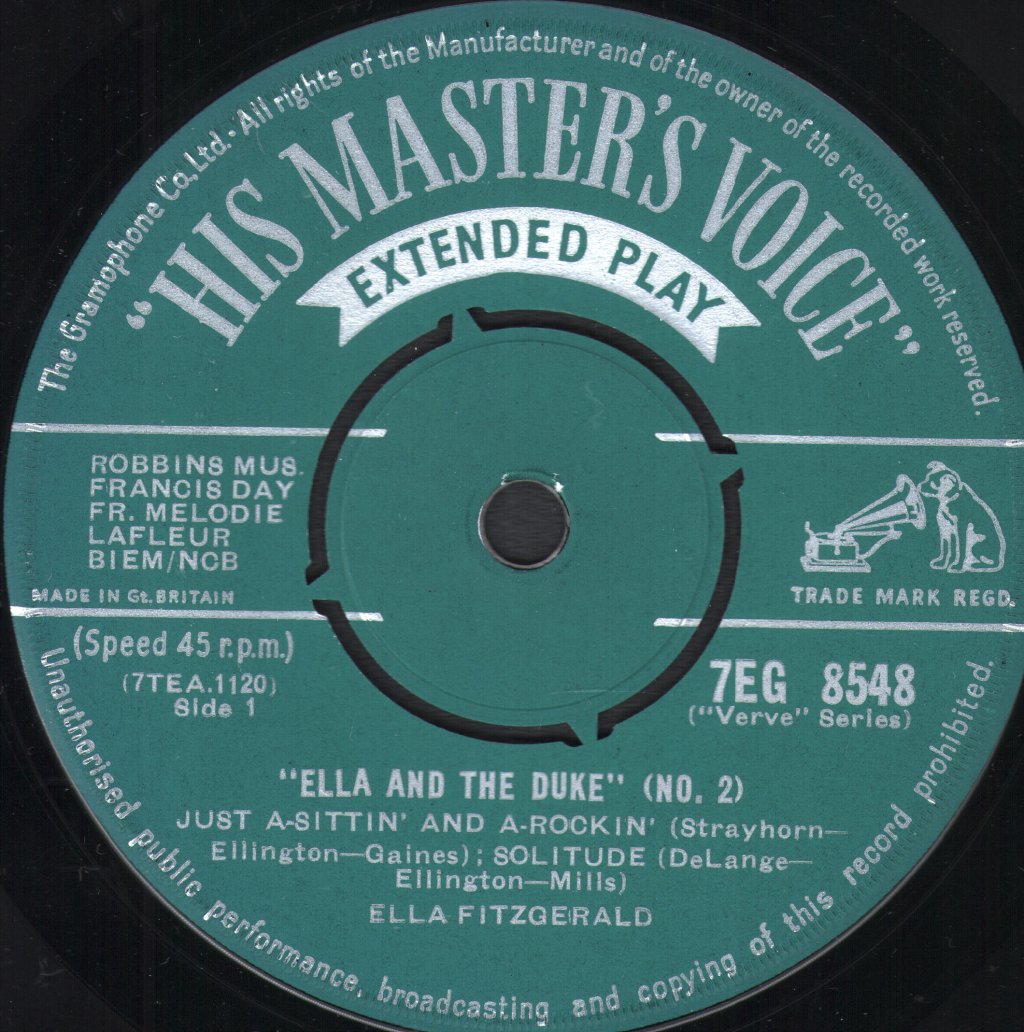 Ella Fitzgerald - Ella And The Duke (No. 2) - 7 Inch