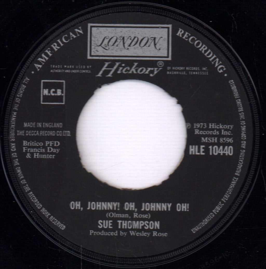Sue Thompson - Oh, Johnny! Oh, Johnny Oh! - 7 Inch
