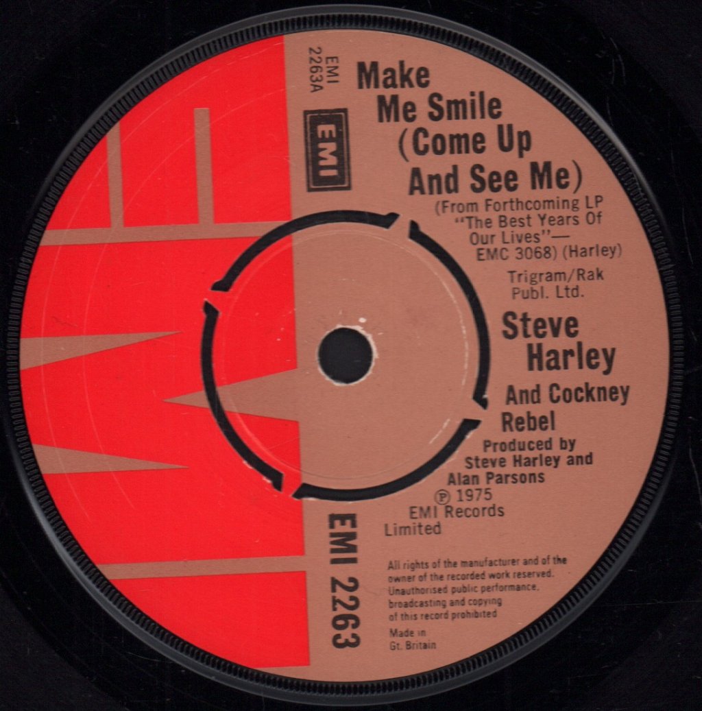 Steve Harley And Cockney Rebel - Make Me Smile - 7 Inch