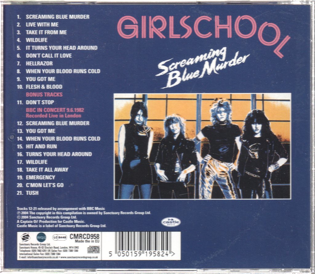 Girlschool - Screaming Blue Murder - Cd