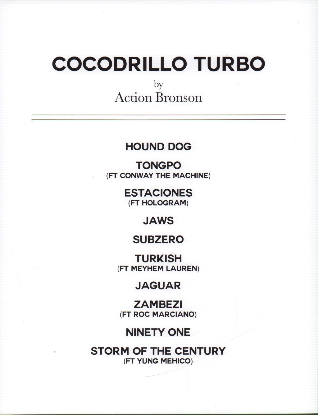 Action Bronson - Cocodrillo Turbo - Lp