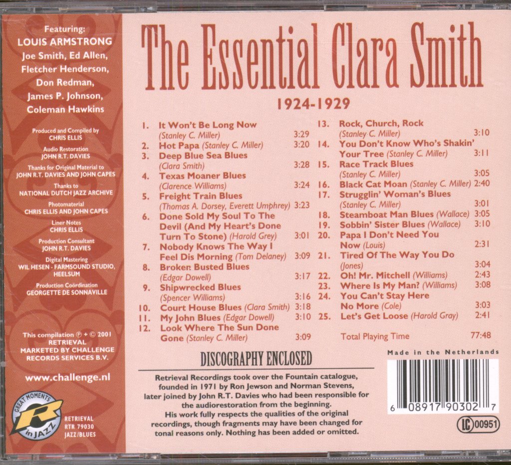 Clara Smith - Essential Clara Smith 1924-1929 - Cd