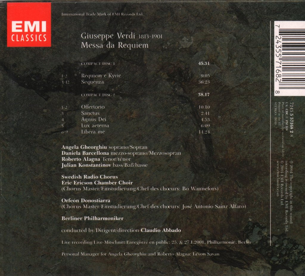 Giuseppe Verdi - Messa Da Requiem - Double Cd