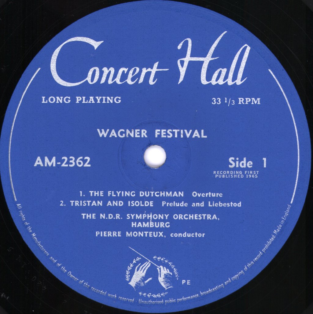 Pierre Monteux / N.D.R. Symphony Orchestra, Hamburg - Wagner - Tristan And Isolde / Flying Dutchman - Lp