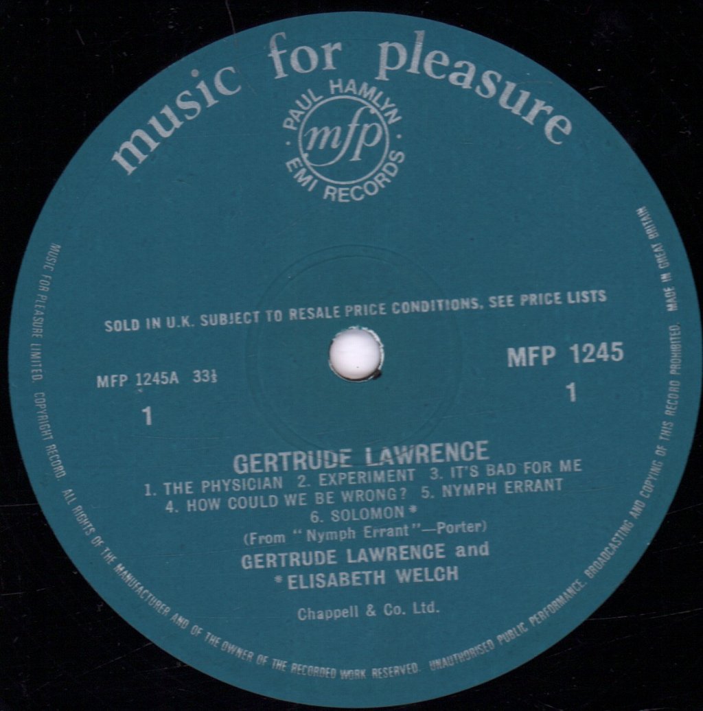 Gertrude Lawrence - Star Herself - Lp