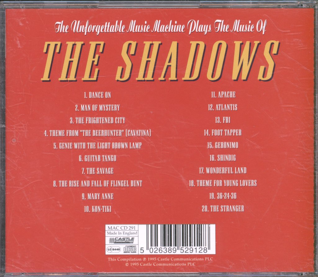 Unforgettable Music Machine - Plays The Music Of The Shadows - Cd