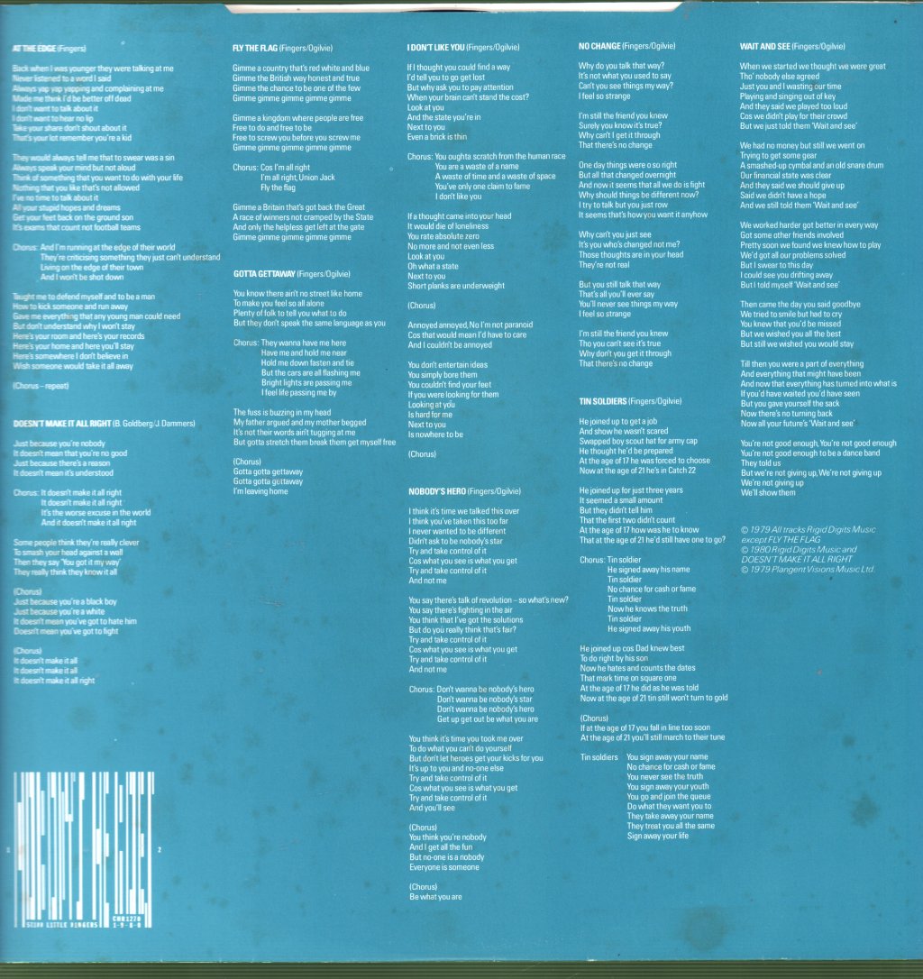Stiff Little Fingers - Nobody's Heroes - Lp