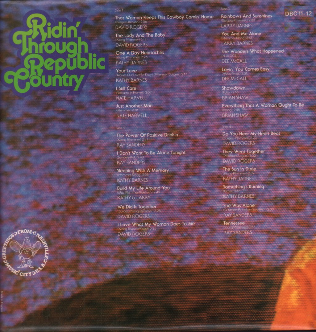 Various Artists - Ridin' Through Republic Country - Double Lp