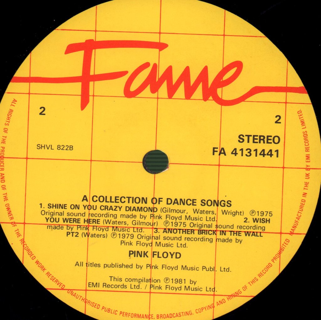 Pink Floyd - A Collection Of Great Dance Songs - Lp
