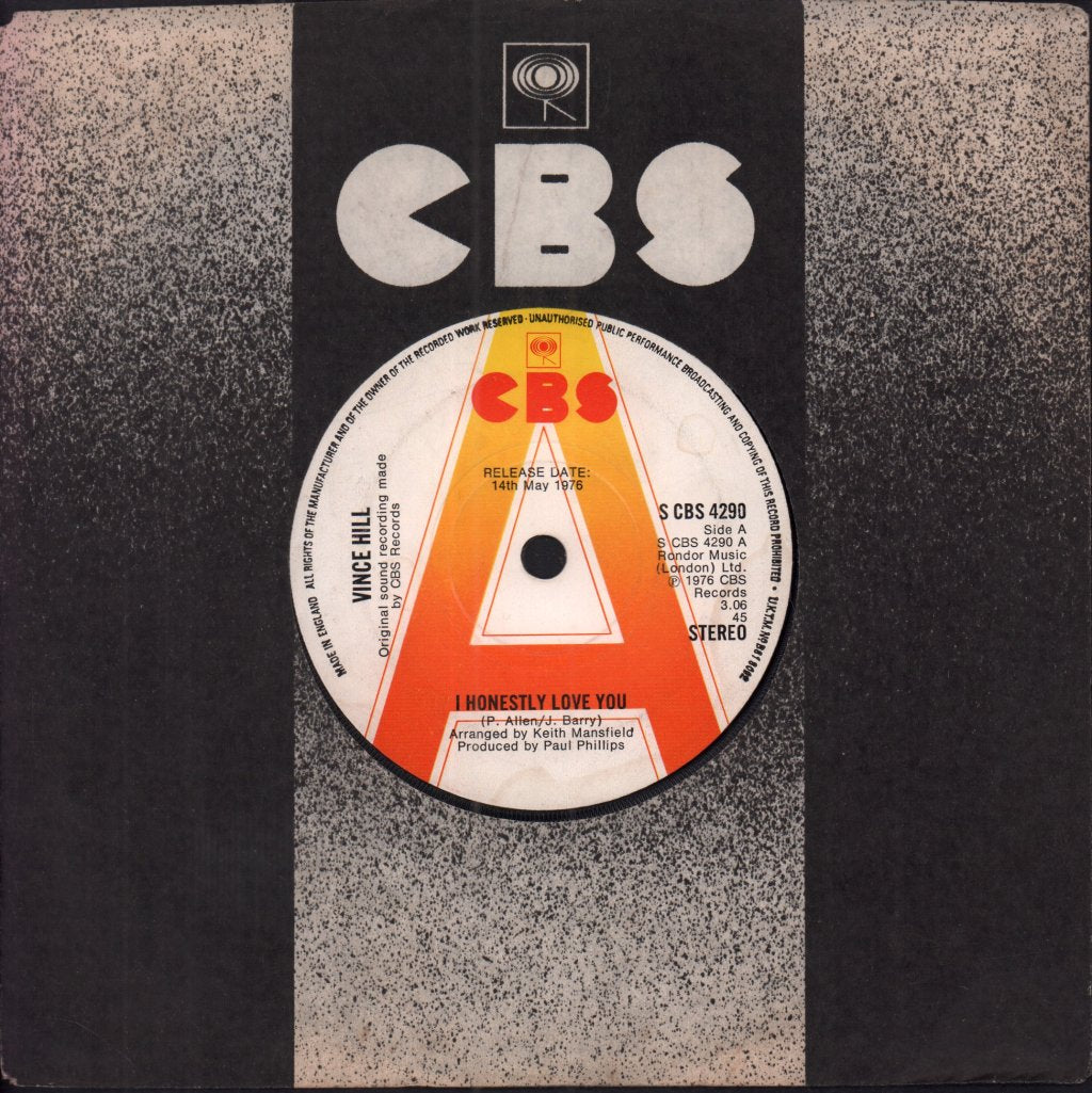 Vince Hill - I Honestly Love You - 7 Inch