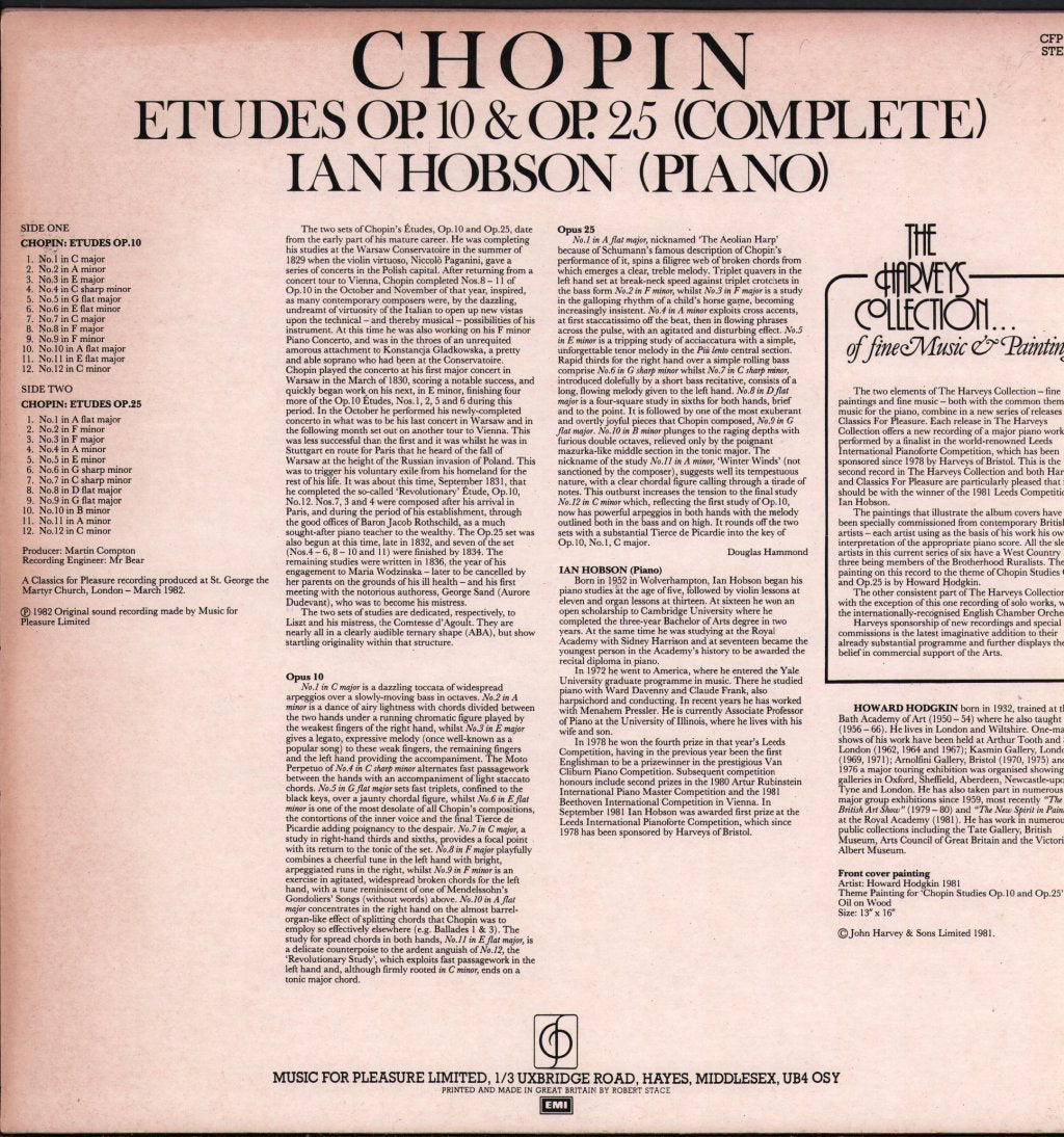 Ian Hobson - Chopin - Etudes Op.10 & Op.25 - Lp