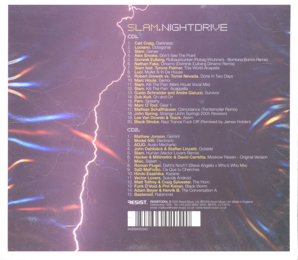 Slam - Nightdrive - Double Cd