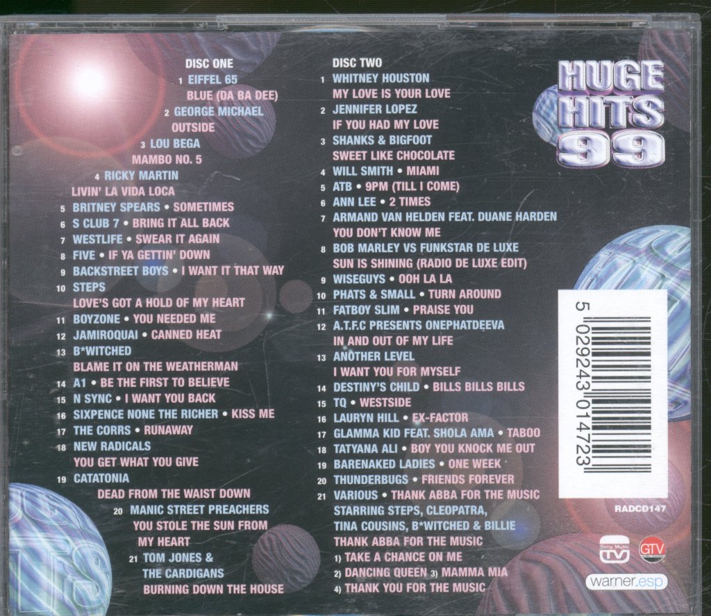 Various Artists - Huge Hits 99 - Double Cd