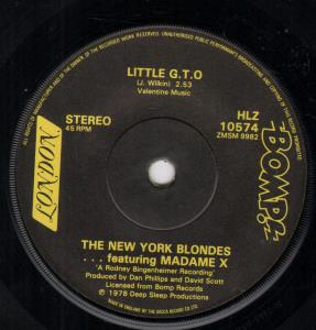 New York Blondes Featuring Madame X - Little G.t.o - 7 Inch