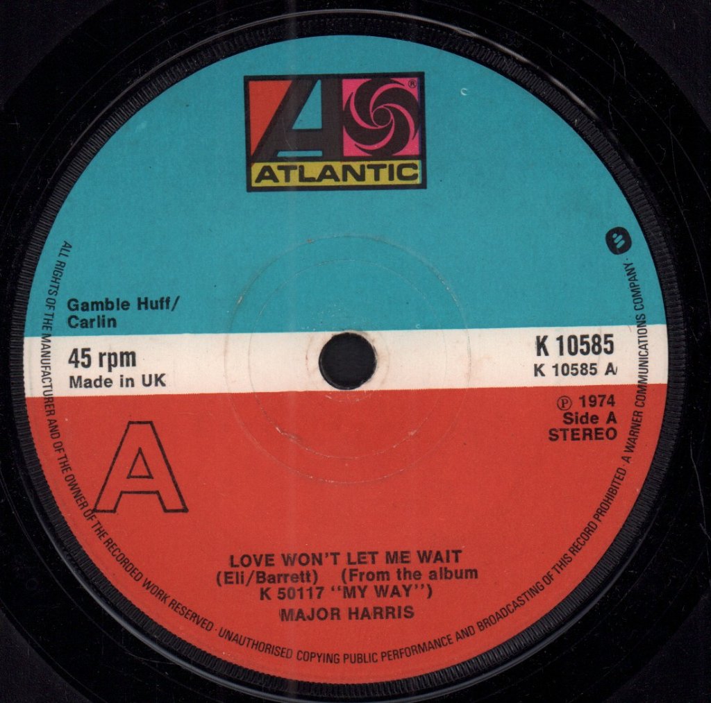 Major Harris - Love Won't Let Me Wait - 7 Inch
