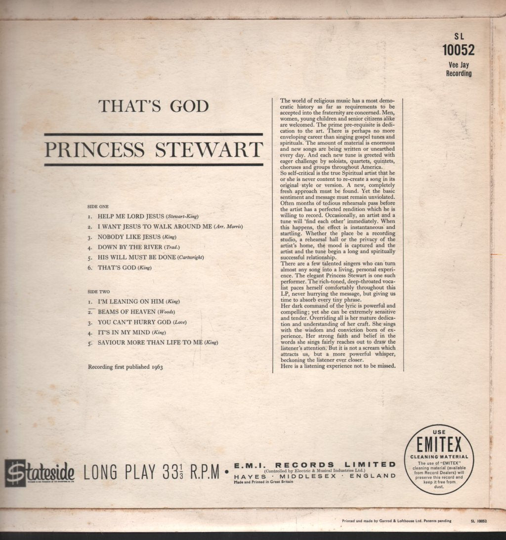 Princess Stewart - That's God - Lp