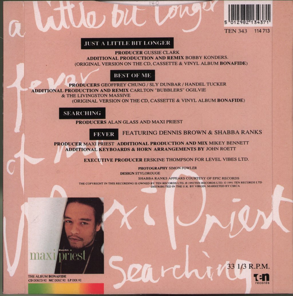 Maxi Priest - Maxi Priest E.P - 7 Inch