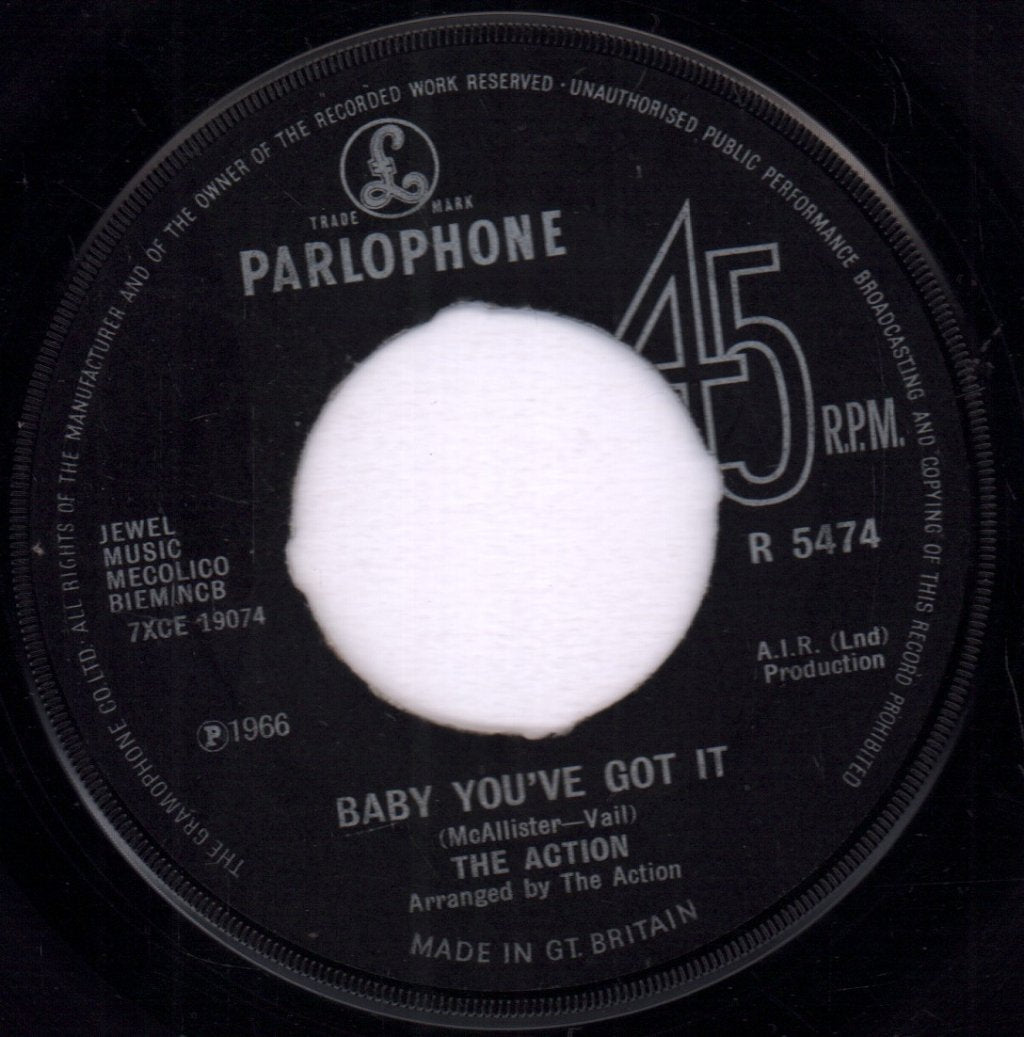 Action (60'S Beat Group) - Since I Lost My Baby - 7 Inch