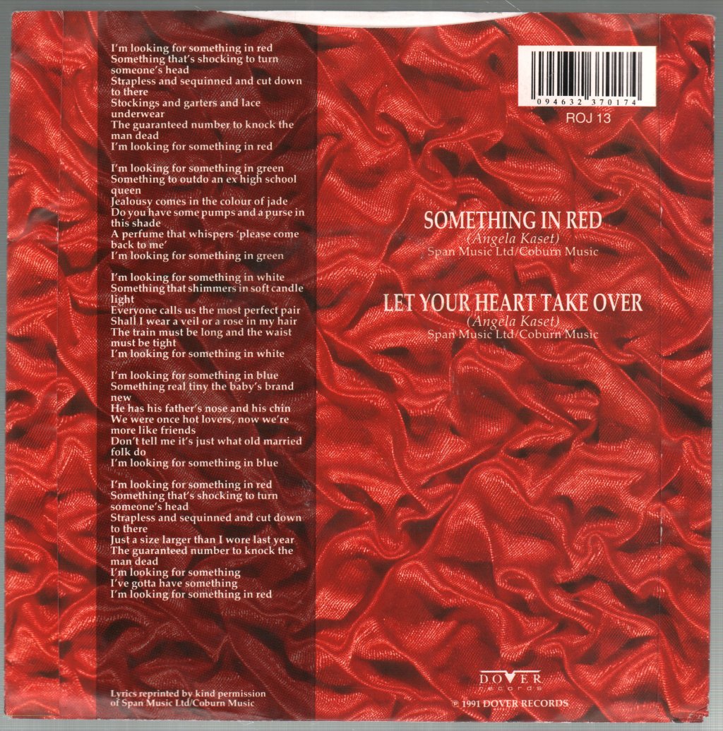 Angela Kaset - Something In Red - 7 Inch