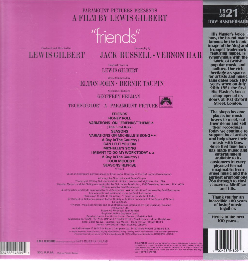 Elton John - Friends (Original Soundtrack Recording) - Lp