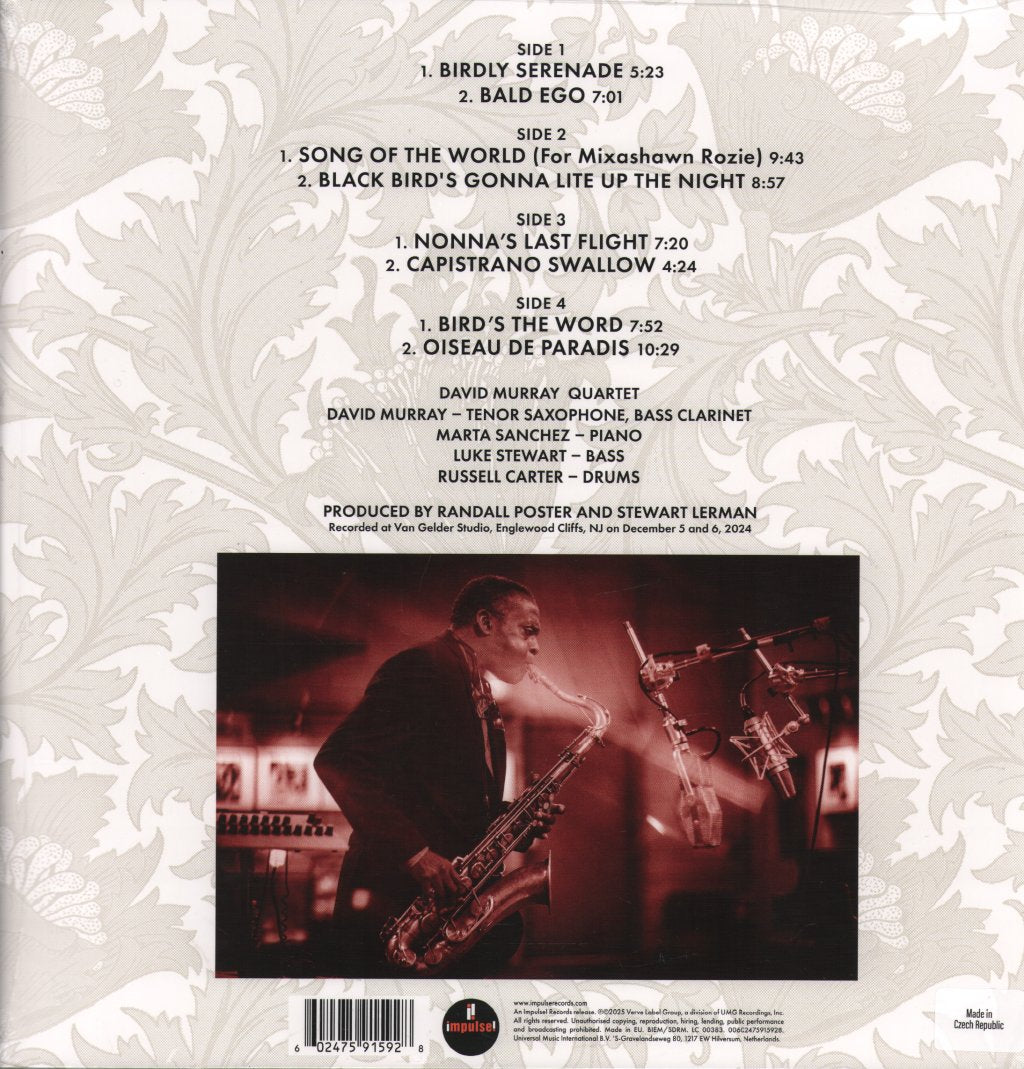 David Murray Quartet - Birdly Serenade - Double Lp