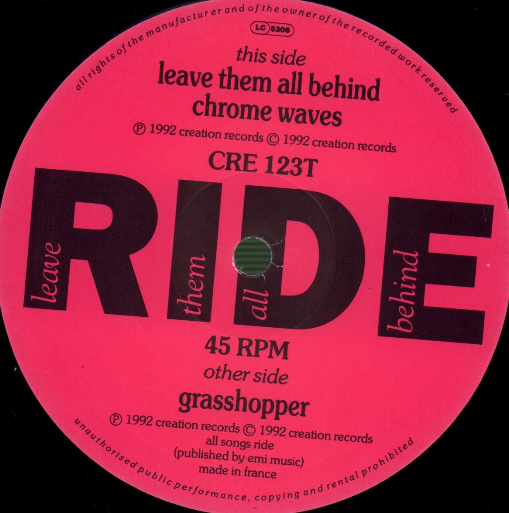 Ride - Leave Them All Behind - 12 Inch