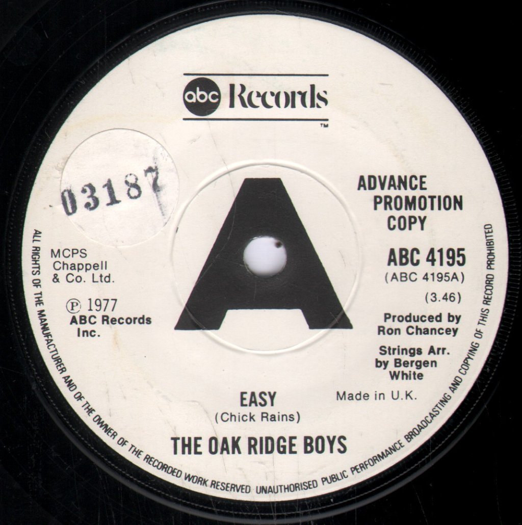 Oak Ridge Boys - Easy - 7 Inch