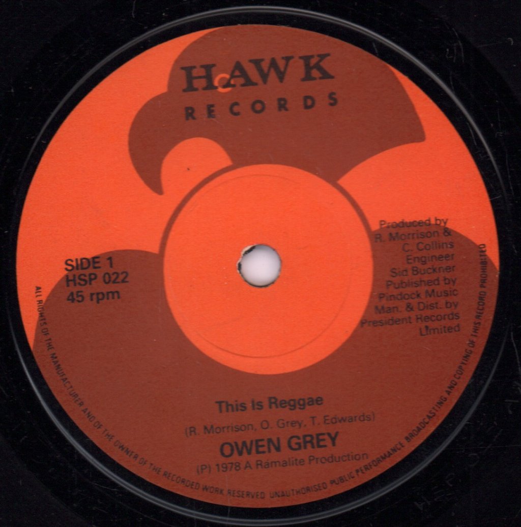 Owen Grey - This Is Reggae - 7 Inch