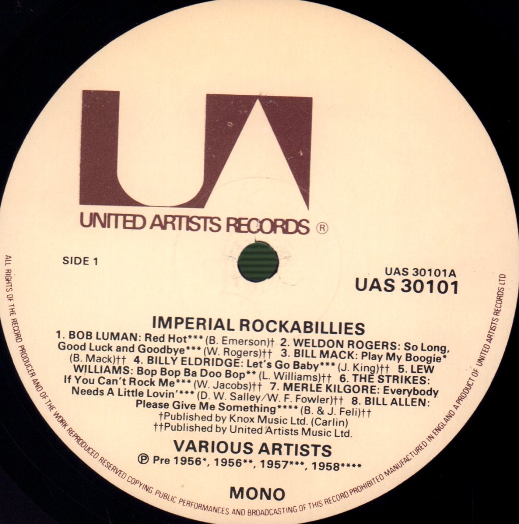 Various Artists - Imperial Rockabillies - Lp