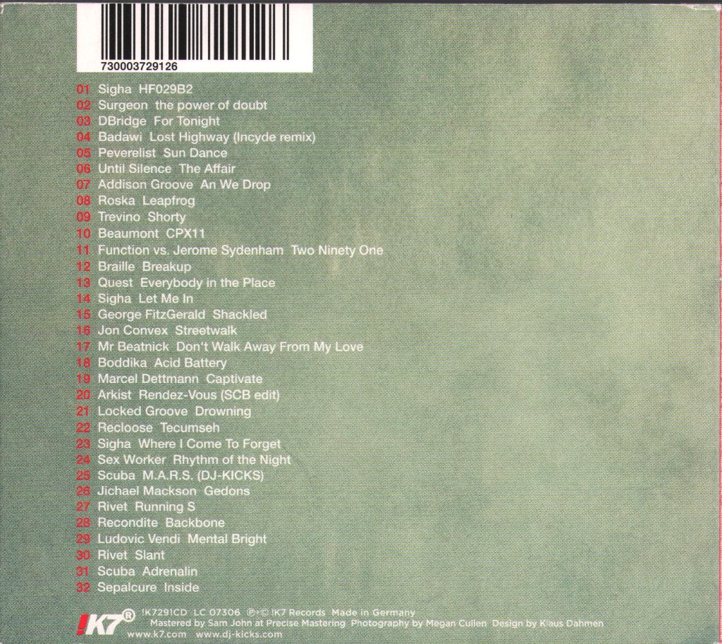 Scuba - DJ-Kicks - Cd