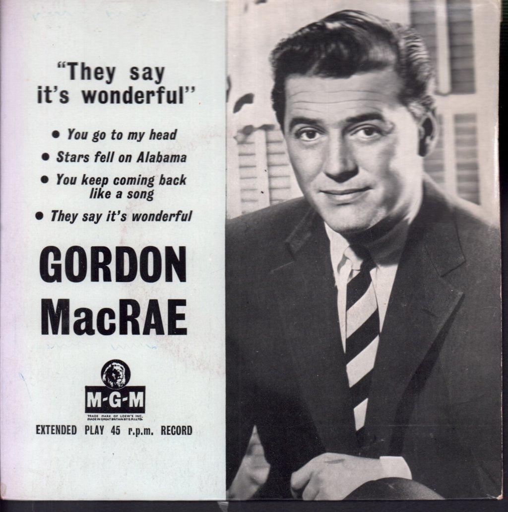 Gordon Macrae - They Say It's Wonderful - 7 Inch