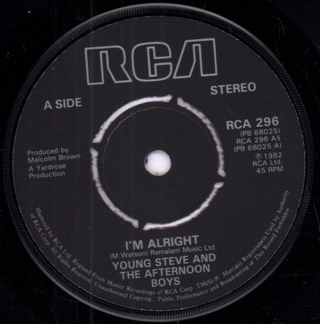 Young Steve And The Afternoon Boys - I'm Alright - 7 Inch