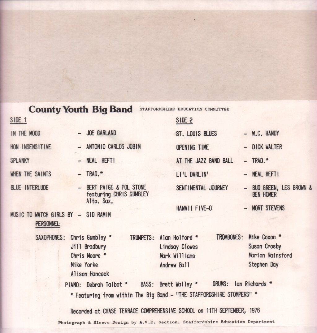 county youth big band - county youth big band - Lp