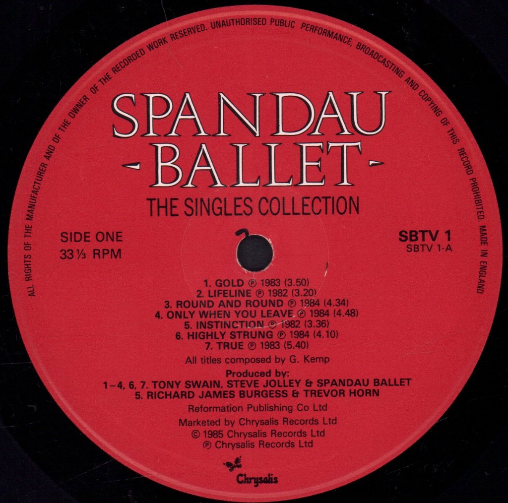 Spandau Ballet - Singles Collection - Double Lp