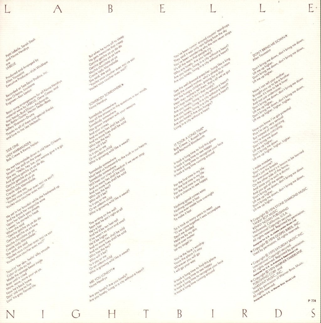 Labelle - Nightbirds - Lp
