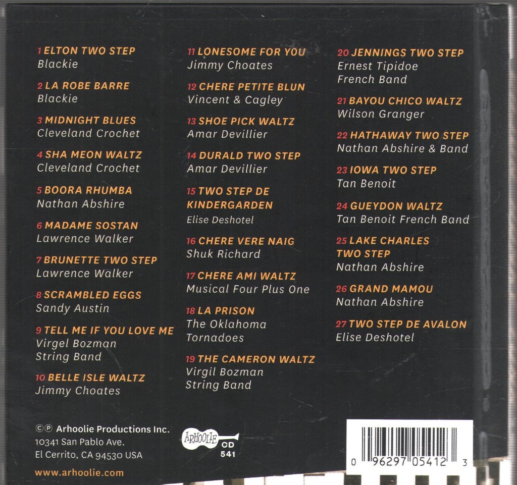 Various Artists - Cajun Honky Tonk (The Khoury Recordings Volume 2) - Cd