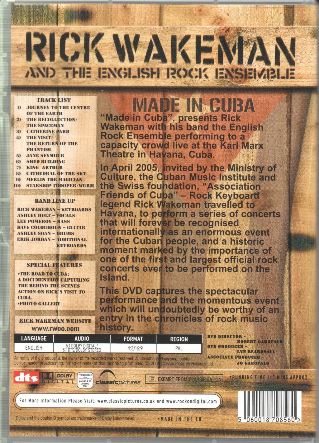 Rick Wakeman - Made In Cuba - Dvd