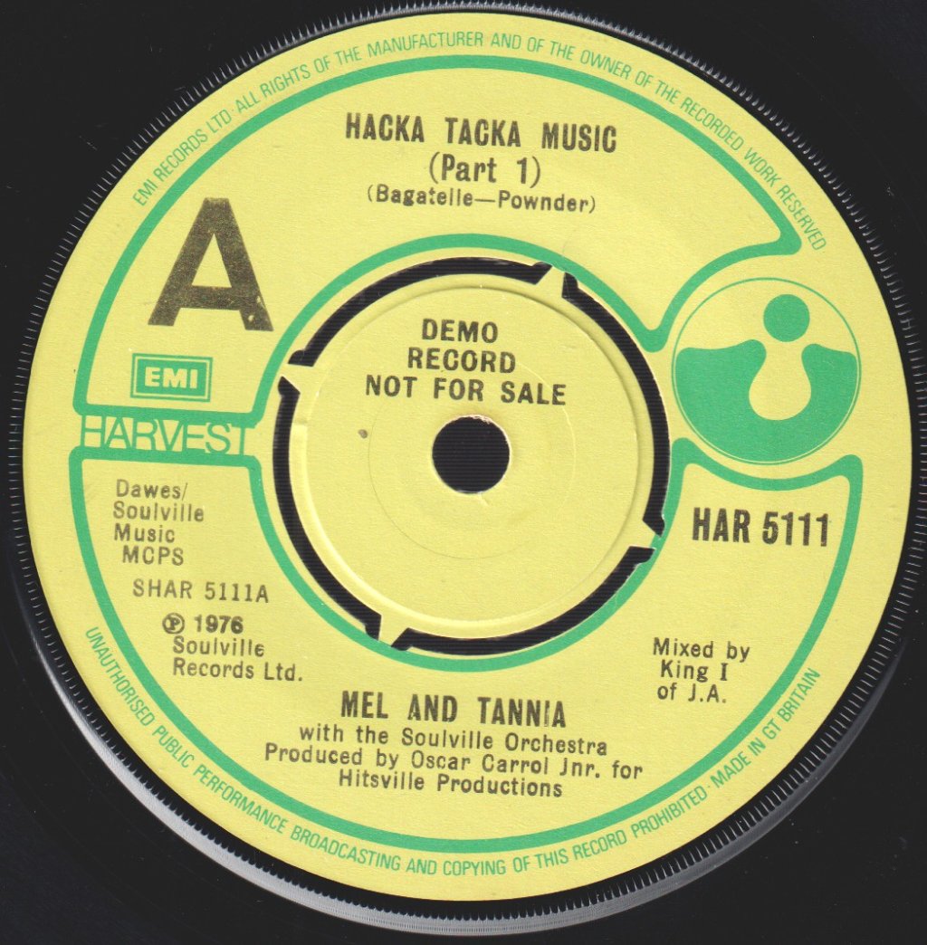 Mel And Tannia - Hacka Tacka Music - 7 Inch