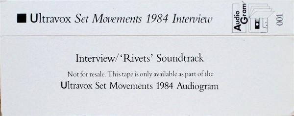 Ultravox - Set Movements 1984 Interview - Cassette