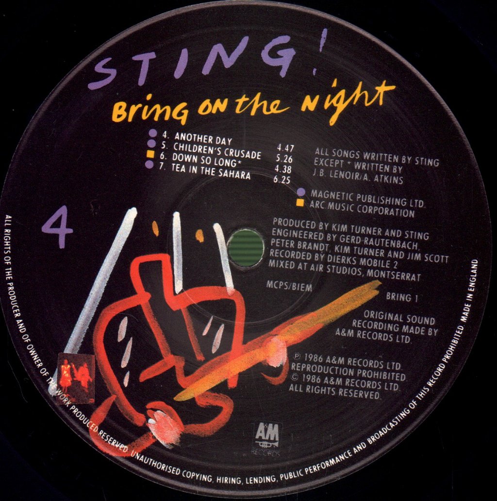 Sting - Bring On The Night - Double Lp