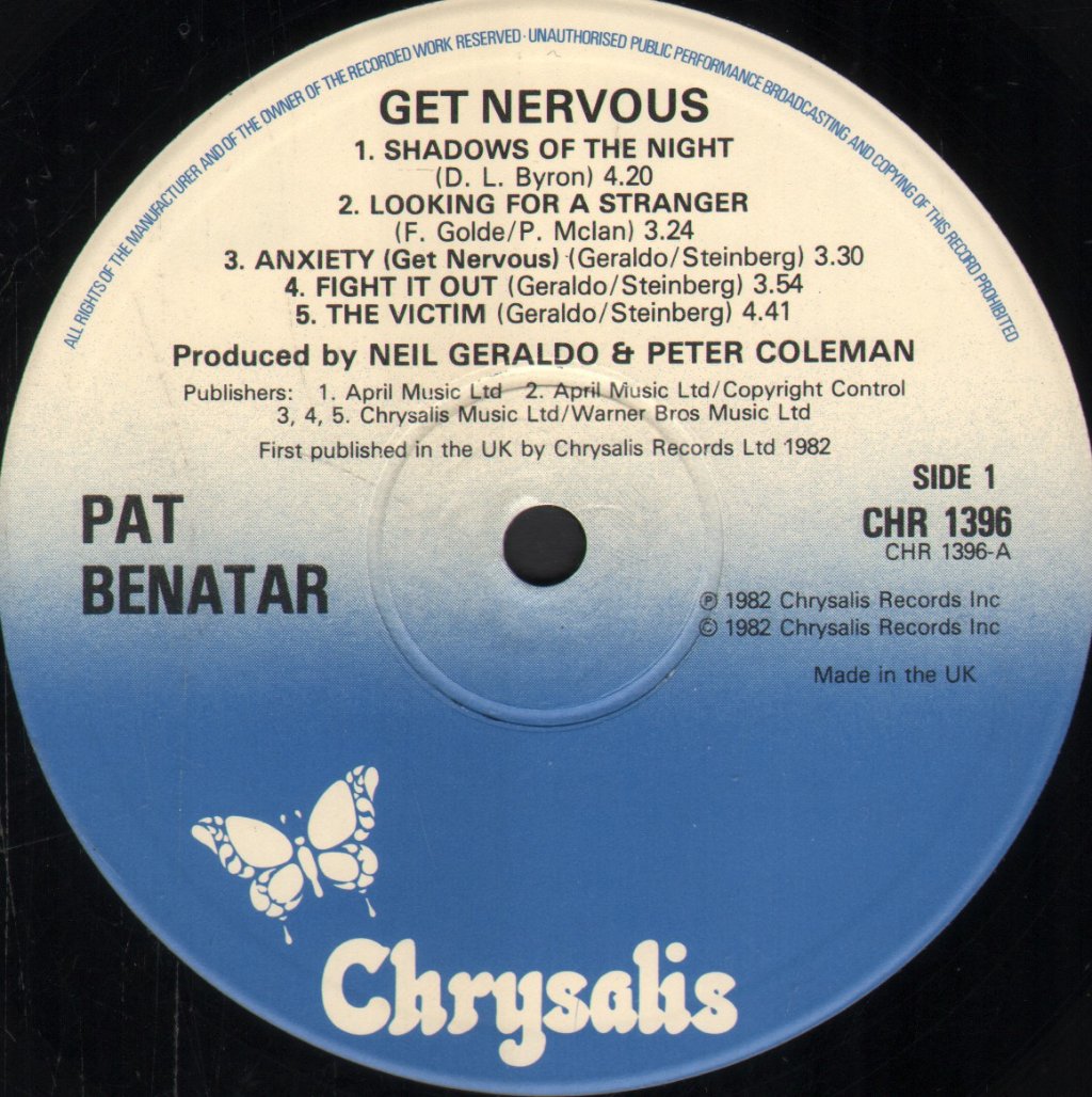 Pat Benatar - Get Nervous - Lp