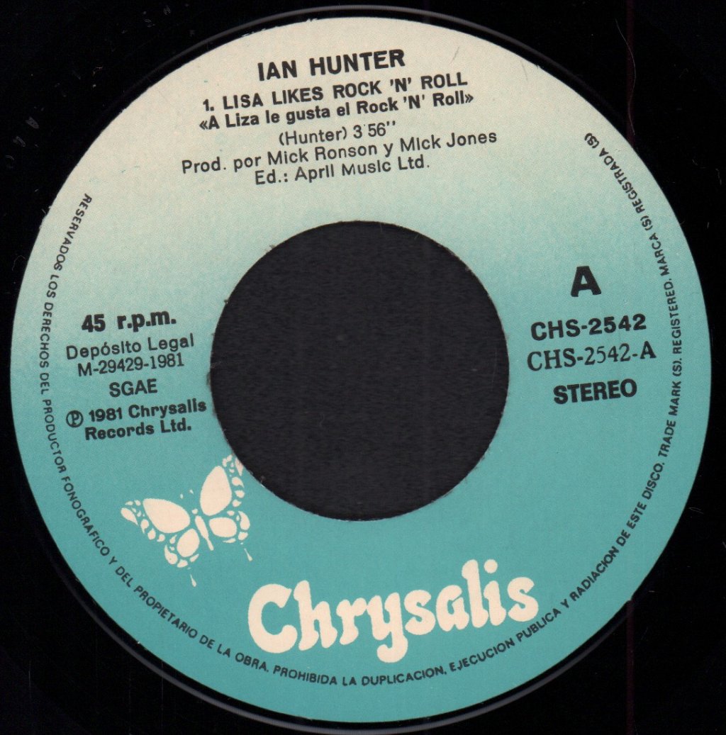 Ian Hunter - Lisa Likes Rock N Roll - 7 Inch